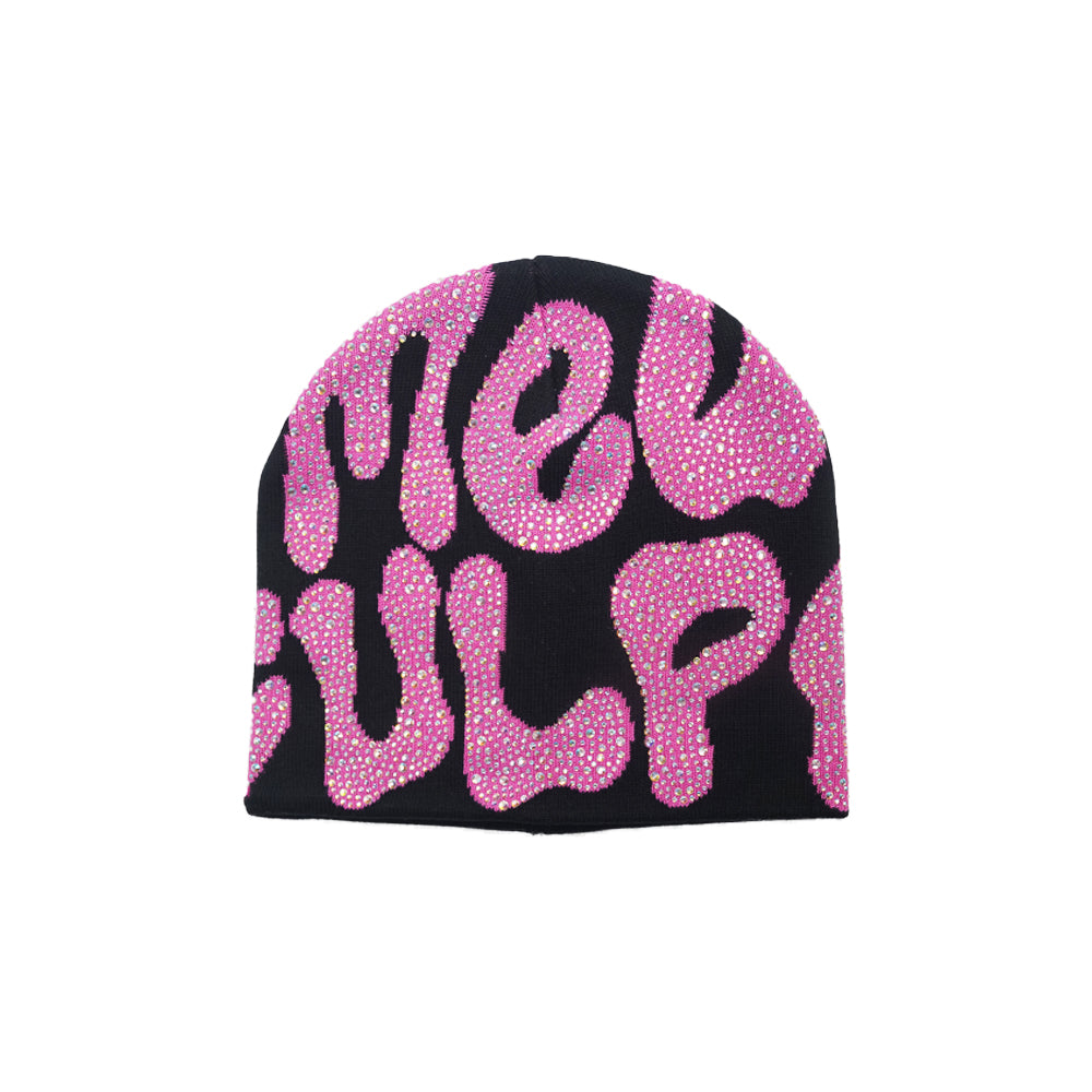 MEA CULPA RHINESTONE FUN DAY BEANIE BRAND NEW PINK Rhinestone Fun Day Beanie - Mea Culpa main image 3